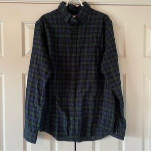 NWT Goodfellow Blue Flannel Shirt, Size Large Tall